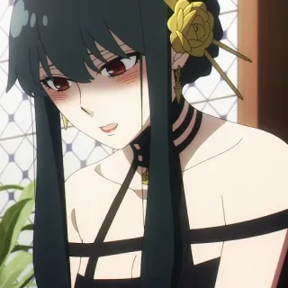 💄 e450e588 Yor Forger Spy x Family anime, yor forger, spy x family, cartoon, woman, character whatsapp sticker