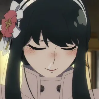 🐈‍⬛️ eefcf484 Yor Forger Spy × Family anime, yor forger, spy x family, cartoon, woman, tear, crying whatsapp sticker