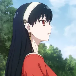 🐈‍⬛️ fa228b67 Yor Forger Spy x Family anime, yor forger, spy x family, cartoon, animation whatsapp sticker