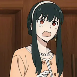 🗡 0bfbb19f Yor Forger Spy x Family yor forger, anime, spy x family, desenho animado, engraçado, preocupada, inquieta telegram sticker