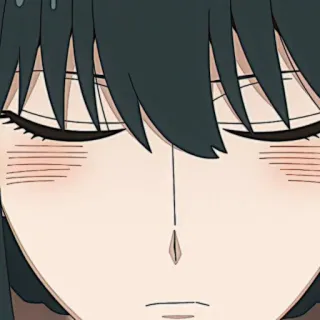 🗡 1497af8f Yor Forger Spy x Family Anime, Yor Forger, Spy x Family, Desenho animado, Olhos fechados telegram sticker