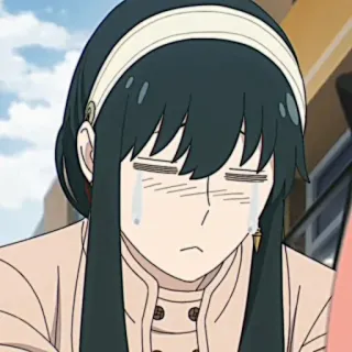 🗡 388722ae Yor Forger Spy x Family anime, personagem, yor forger, spy x family, chorando, triste, lágrimas telegram sticker