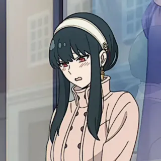 🗡 7c24aa2c Yor Forger Spy x Family Anime, Yor Forger, Spy x Family, Desenho animado, Bonito, Mulher, Elegante telegram sticker