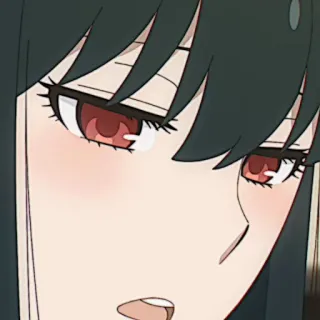 🗡 bdd3aea0 Yor Forger Spy x Family Anime, Yor, Spy x Family, Forger, Desenho animado, Olhos telegram sticker