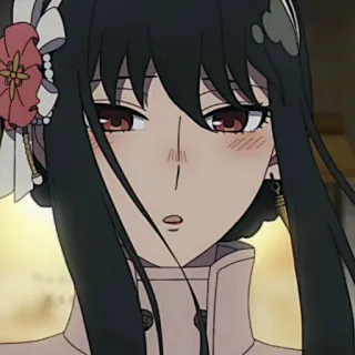 🗡 f8547365 Yor Forger Spy x Family Anime, Yor Forger, Spy x Family, Desenho animado, Ilustração telegram sticker