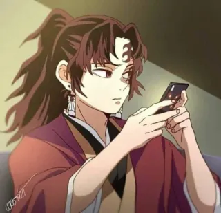 🤨 b55cd117 anime, manga, character, phone, demon slayer telegram sticker