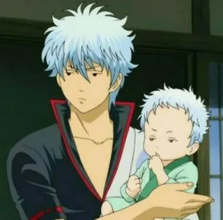 🍧 0e1b2228 Gintoki Sakata Gintama Anime, Nhân vật, Em bé, Gintama, Gintoki telegram sticker