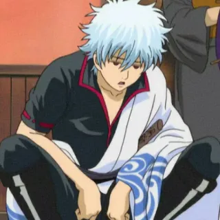 🍡 6a1c7ad1 Sakata Gintoki Gintama อนิเมะ, กินทามะ, ซากาตะ กินโทกิ, ตลก, ซามูไร telegram sticker