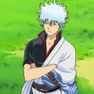 🍡 9473c56c Sakata Gintoki Gintama อนิเมะ, ผู้ชาย, ซามูไร, ตัวละคร, กินทามะ telegram sticker