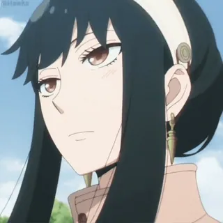 😐 1e17e8cd Yor Forger Spy x Family Anime, Spy x Family, Yor Forger, Cartone animato, Donna, Stanca, Personaggio telegram sticker