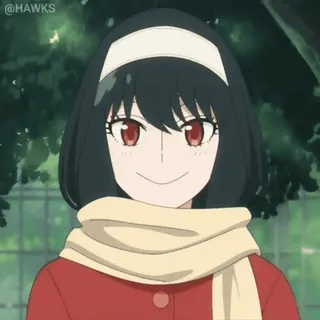 😊 2524c827 Yor Forger Spy x Family Anime, Yor Forger, Spy x Family, Cartone animato, Donna, Sorriso telegram sticker