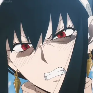 😡 2d86b2ac Yor Forger Spy × Family Anime, Arrabbiato/a, Yor Forger, Spy x Family, Cartone animato, Donna telegram sticker