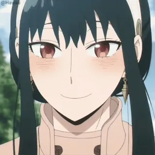 ☺️ 672aaa0a Yor Forger Spy x Family Anime, Yor Forger, Spy x Family, Personaggio, Sorriso telegram sticker