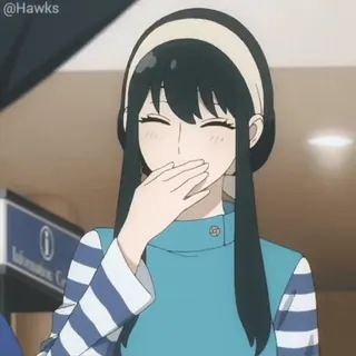 ☺️ ee3e4aac Yor Forger Spy x Family Anime, Yor Forger, Spy x Family, Carino, Sorriso, Cartone animato telegram sticker