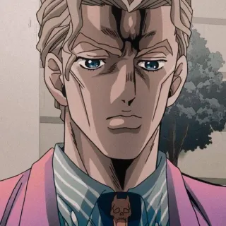 💥 ad9767b4 Yoshikage Kira JoJo's Bizarre Adventure アニメ, ジョジョ, 吉良吉影, 威圧感 telegram sticker