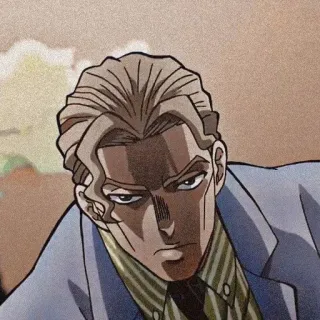 💥 d9c7b5ef Yoshikage Kira JoJo's Bizarre Adventure アニメ, キャラクター, 漫画, ポートレート telegram sticker