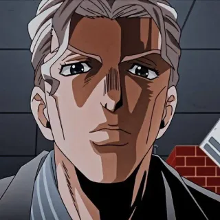 💥 e0862f11 Yoshikage Kira JoJo's Bizarre Adventure アニメ, マンガ, ジョジョ, 吉良吉影, キャラクター telegram sticker