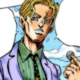 💣 0045a368 Yoshikage Kira JoJo's Bizarre Adventure Anime, Manga, Jojo, Yoshikage Kira, Diamond is Unbreakable, Killer Queen whatsapp sticker