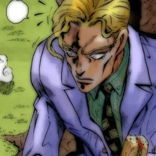 🐈‍⬛ f5737d27 Yoshikage Kira JoJo's Bizarre Adventure Anime, Manga, Pirang, Kira, Jojo, Jojo's Bizarre Adventure whatsapp sticker