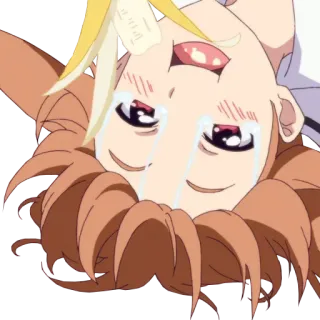 🍌 305eb8d8 anime, crying, upside down, tears, sad telegram sticker