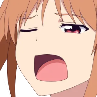 🍌 4b01f8cd anime, girl, face, expression, cartoon telegram sticker