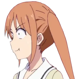 🍌 4c9ee375 anime, cartoon, expression, girl, ponytail telegram sticker