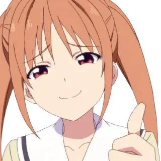 👩 a12ca8cf anime, girl, thumbs up, cute telegram sticker
