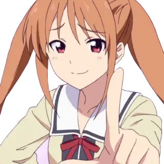 🍌 d1d410da anime, girl, character, cute, smiling telegram sticker