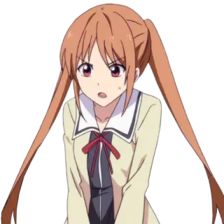 👩 e50568ee anime, girl, pigtails, cartoon telegram sticker