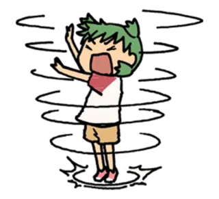 🌀 449b820a 漫画, 叫ぶ, 怒鳴る, 緑の髪, 感嘆符, 怒り telegram sticker