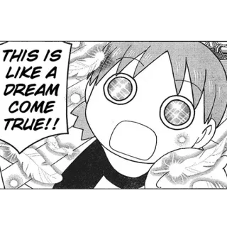 🍀 b398d81f THIS IS LIKE A DREAM COME TRUE!! 만화, 애니메이션, 꿈, 신남, 행복, 느낌표 telegram sticker