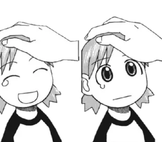 🍀 59036b78 Anime, Manga, Hoofd aaien, Troost, Emotioneel, Lief, Blij, Verdrietig telegram sticker