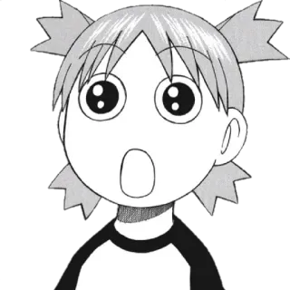 🍀 b06e65da Nanao Arai Nichijou anime, Nichijou, Nanao Arai, verrast, geschokt, schattig telegram sticker