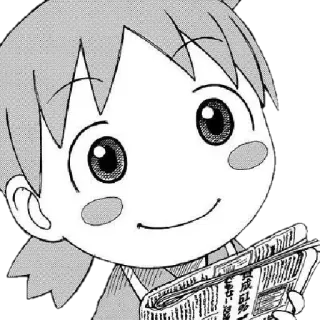 🍀 cf97ccf0 anime, meisje, krant, manga, cartoon telegram sticker