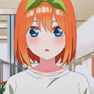 🍑 bcfddc5e Yotsuba Nakano The Quintessential Quintuplets anime, dibujos animados, chica, personaje, yotsuba, nakano telegram sticker