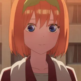 👒 1595bafa Yotsuba Nakano The Quintessential Quintuplets 애니메이션, 소녀, 캐릭터, 오둥이, 미소, 귀여운 telegram sticker