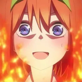 👒 225dfc3d Yotsuba Nakano The Quintessential Quintuplets 애니, 만화, 웃긴, 귀여운, 여자, 당황, 5등분의 신부, 나카노 요츠바 telegram sticker