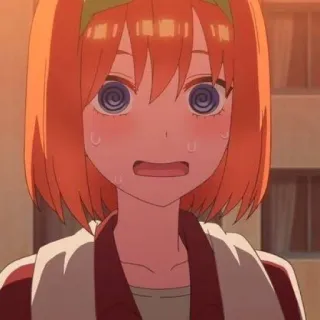 👒 c68da1ee 애니메이션, 만화, 충격, 표정, 웃긴, 나카노 요츠바 telegram sticker