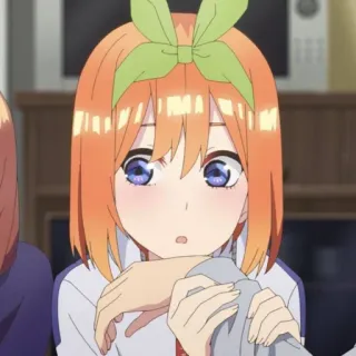 👒 f6cc7d1c Yotsuba Nakano The Quintessential Quintuplets 애니메이션, 만화, 소녀, 나카노 요츠바, 5등분의 신부, 귀여운, 캐릭터 telegram sticker