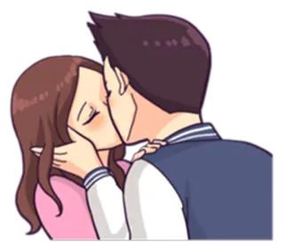 💑 34dfe03b 亲吻, 爱, 情侣, 浪漫, 喜爱 telegram sticker