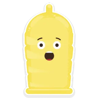😃 83aa4a92 避孕套, 保护, 安全性行为, 避孕, 卡通, 表情符号 telegram sticker