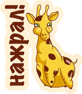 👌 fd862a06 Наждан girafe, animal, mignon, dessin animé, illustration telegram sticker