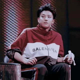 🇳🇱 a4dfecf4 BALENCIAGA man, sitting, jacket, fashion, style, person, clothing telegram sticker