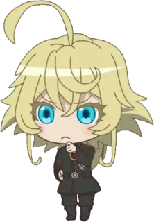 🤔 62b9617d Tanya Degurechaff Saga of Tanya the Evil Аниме, Чиби, Военные, Таня Дегречафф, Сага о Тане Злой whatsapp sticker