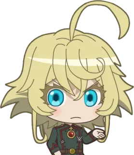 😠 807d13ff Tanya Degurechaff Saga of Tanya the Evil Аниме, Военные, Чиби, Таня Дегречафф, Сага о Тане Злой whatsapp sticker