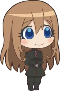 🙂 81649e67 Аниме, Военная форма, Мультфильм, Чиби whatsapp sticker