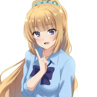 📕 2e4e49d6 Аниме девушка, Мультфильм, Милый, Аниме, Девушка, Блондинка telegram sticker