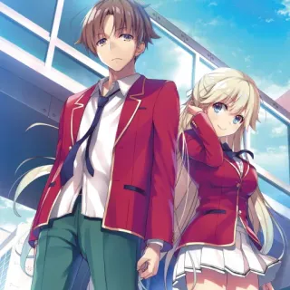 📕 424819ae Аниме, Персонажи, Красная форма, Мужской, Женский telegram sticker