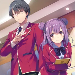 📕 51f5f0fc Аниме, Школа, Персонажи, Classroom of the Elite telegram sticker