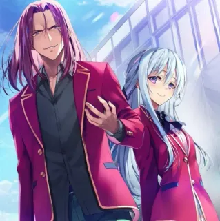 📕 893687b0 Аниме, Персонажи, Школьная форма, Пара telegram sticker